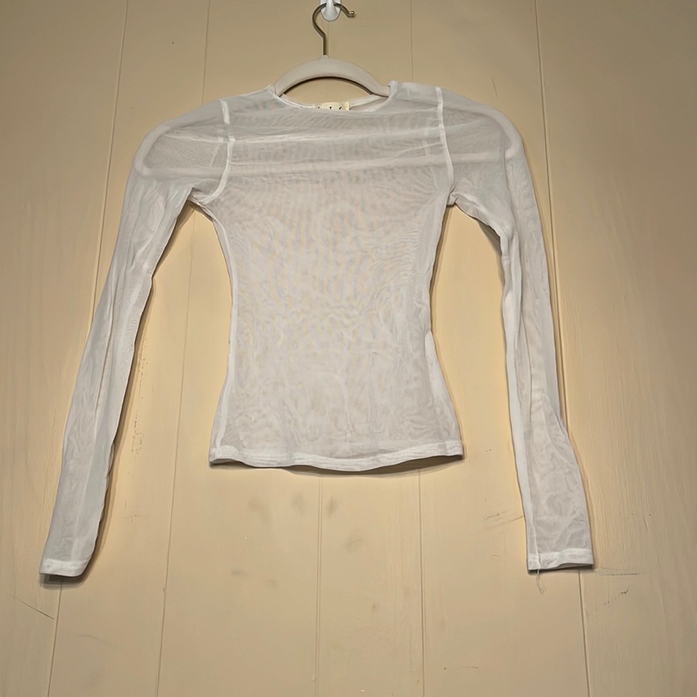 Sheer White Top - S
